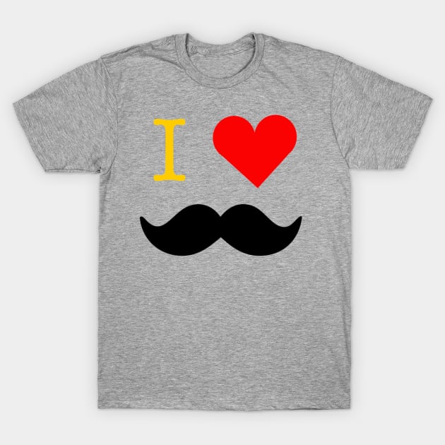 I ♥ MOUSTACHE T-Shirt by sachanasan